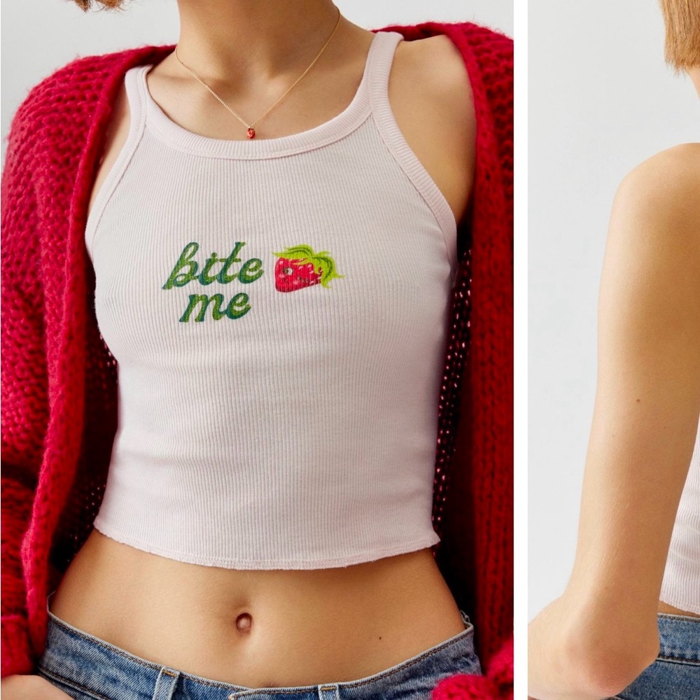 Urban Outfitters 90s bite me crop top